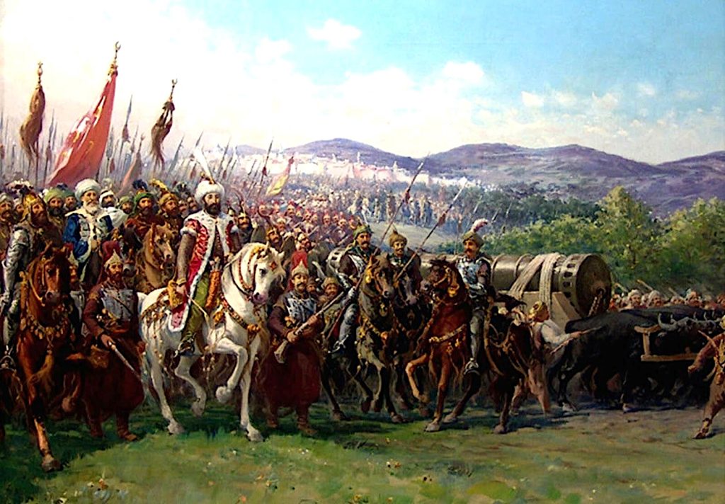 Fausto Zonaro Mehmet II conquering Constantinople - WikiPedia