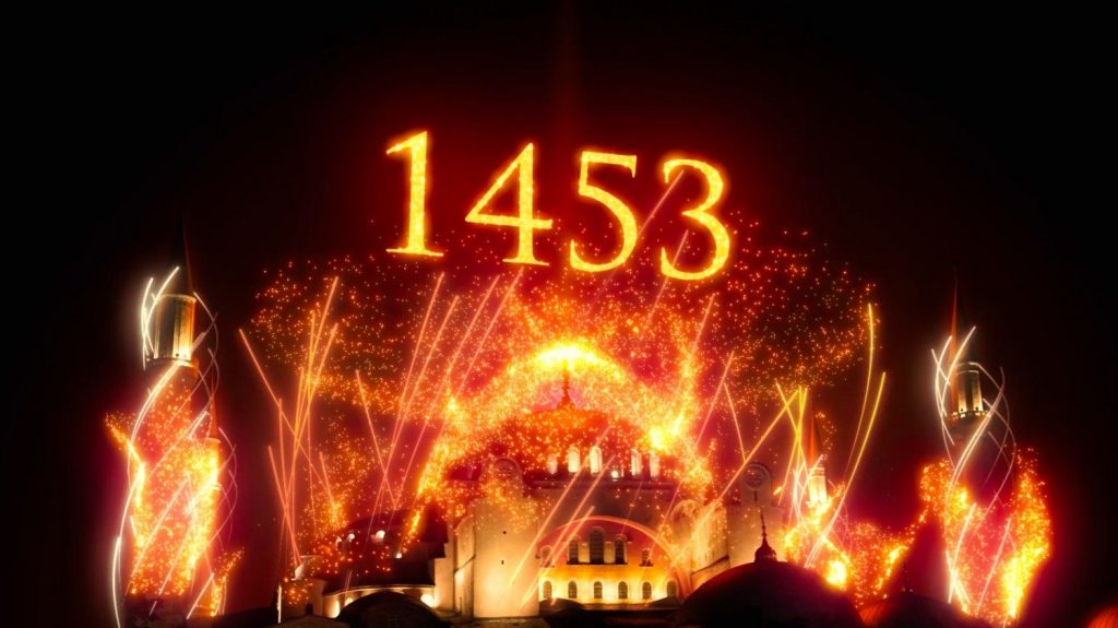 A light show of Ottoman Sultan Mehmed’s 15th-century conquest was displayed over the Hagia Sophia, an architectural treasure of IstanbulA light show of Ottoman Sultan Mehmed’s 15th-century conquest was displayed over the Hagia Sophia, an architectural treasure of IstanbulBojan Šarić, [29. 5. 2024. 19:55] www.thetimes.co.uk