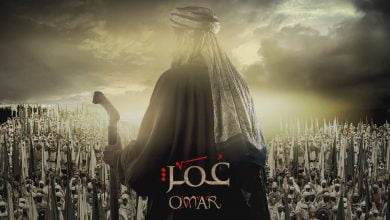 Farouk Omar series poster featuring scenes from the life of Umar Ibn Al-Khattab and early Islamic history."