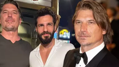 Croatian actor Luka Peroš with Serkan Çayoğlu, discussing their roles in TRT1's historical series “Mehmed: The Conqueror.”