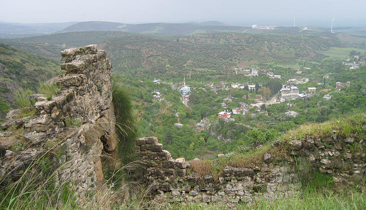 View from the castle; in the distance the plain of the River Orontes