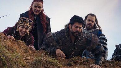 Halime stands on the cliff in Kuruluş Osman Episode 188 as her secret is revealed.