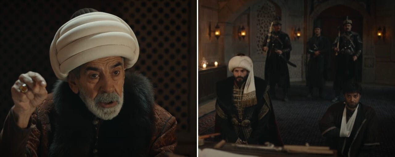 Sultan Mehmed in court scene from Mehmed: Fetihler Sultânı on OsmanOnline